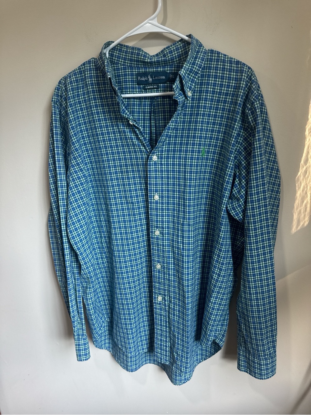 Ralph Lauren Green & Blue Plaid Button-Down Shirt